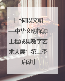 “何以文明——中华文明探源工程成果数字艺术大展”第二季启动