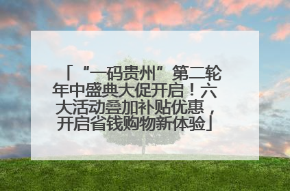 “一码贵州”第二轮年中盛典大促开启！六大活动叠加补贴优惠，开启省钱购物新体验