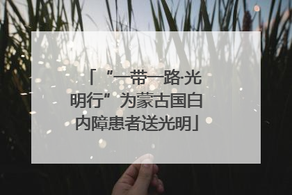 “一带一路·光明行”为蒙古国白内障患者送光明