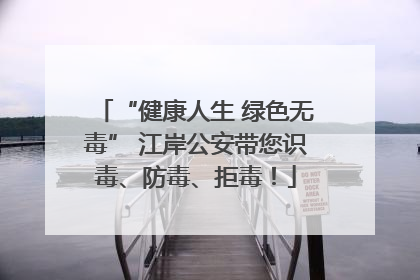“健康人生 绿色无毒” 江岸公安带您识毒、防毒、拒毒！