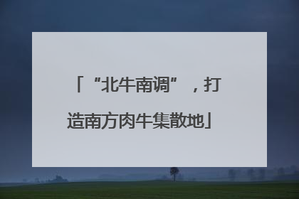 “北牛南调”，打造南方肉牛集散地