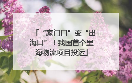 “家门口”变“出海口”！我国首个里海物流项目投运