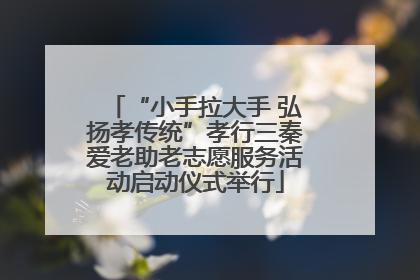 “小手拉大手 弘扬孝传统”孝行三秦爱老助老志愿服务活动启动仪式举行