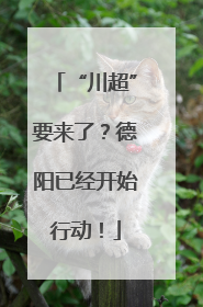 “川超”要来了？德阳已经开始行动！