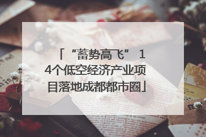 “蓄势高飞” 14个低空经济产业项目落地成都都市圈