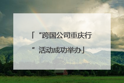 “跨国公司重庆行”活动成功举办