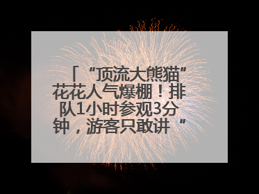 “顶流大熊猫”花花人气爆棚！排队1小时参观3分钟，游客只敢讲“悄悄话”
