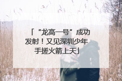 “龙高一号”成功发射！又见深圳少年手搓火箭上天