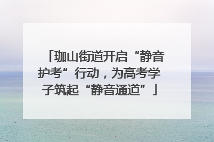 珈山街道开启“静音护考”行动，为高考学子筑起“静音通道”