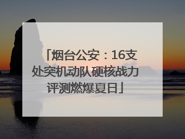 烟台公安：16支处突机动队硬核战力评测燃爆夏日