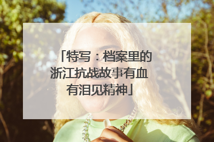 特写：档案里的浙江抗战故事有血有泪见精神