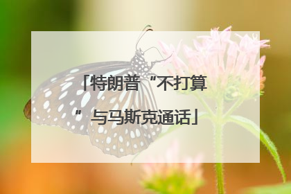 特朗普“不打算”与马斯克通话