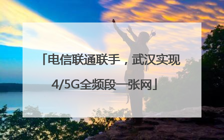 电信联通联手，武汉实现4/5G全频段一张网