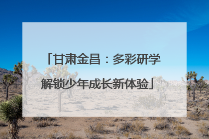 甘肃金昌：多彩研学解锁少年成长新体验