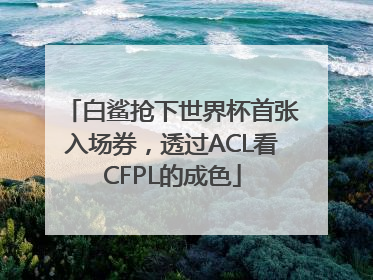 白鲨抢下世界杯首张入场券，透过ACL看CFPL的成色