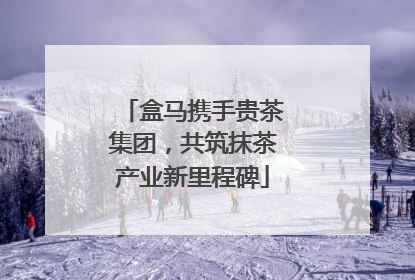盒马携手贵茶集团，共筑抹茶产业新里程碑