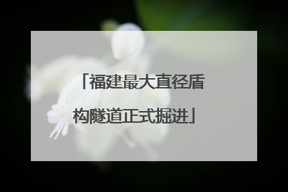 福建最大直径盾构隧道正式掘进