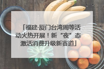 福建·厦门台湾周等活动火热开展！新“夜”态激活消费升级新赛道
