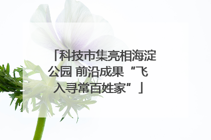 科技市集亮相海淀公园 前沿成果“飞入寻常百姓家”