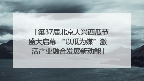 第37届北京大兴西瓜节盛大启幕 “以瓜为媒”激活产业融合发展新动能