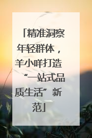 精准洞察年轻群体，羊小咩打造“一站式品质生活”新范