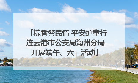 粽香警民情 平安护童行 连云港市公安局海州分局开展端午、六一活动