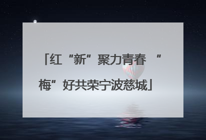 红“新”聚力青春 “梅”好共荣宁波慈城
