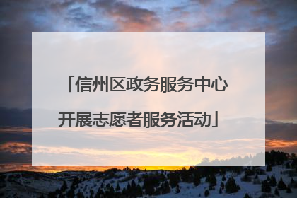 信州区政务服务中心开展志愿者服务活动