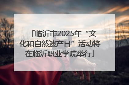 临沂市2025年“文化和自然遗产日”活动将在临沂职业学院举行