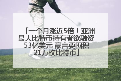一个月涨近5倍！亚洲最大比特币持有者欲融资53亿美元 豪言要囤积21万枚比特币