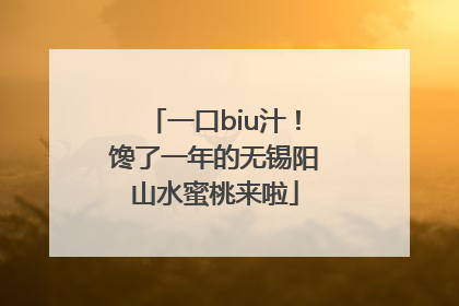 一口biu汁！馋了一年的无锡阳山水蜜桃来啦