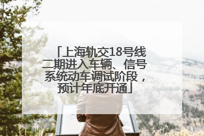 上海轨交18号线二期进入车辆、信号系统动车调试阶段，预计年底开通
