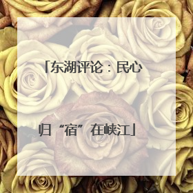 东湖评论：民心归“宿”在峡江