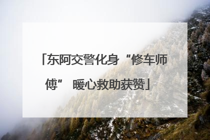 东阿交警化身“修车师傅” 暖心救助获赞