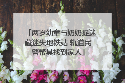 两岁幼童与奶奶捉迷藏迷失地铁站 轨道民警帮其找到家人