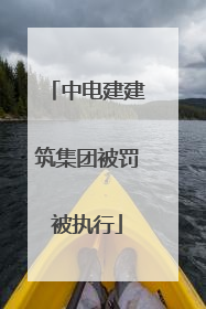 中电建建筑集团被罚被执行