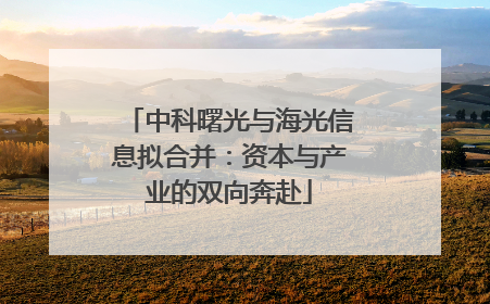 中科曙光与海光信息拟合并：资本与产业的双向奔赴