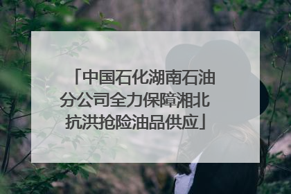 中国石化湖南石油分公司全力保障湘北抗洪抢险油品供应