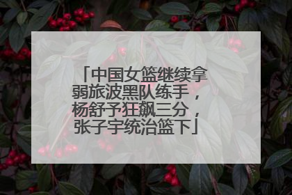 中国女篮继续拿弱旅波黑队练手，杨舒予狂飙三分，张子宇统治篮下