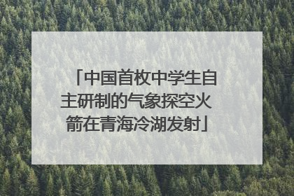 中国首枚中学生自主研制的气象探空火箭在青海冷湖发射
