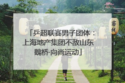 乒超联赛男子团体：上海地产集团不敌山东魏桥·向尚运动