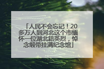 人民不会忘记！20多万人到河北这个市缅怀一位湖北籍英烈，悼念缎带挂满纪念馆