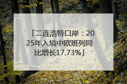 二连浩特口岸：2025年入境中欧班列同比增长17.73%