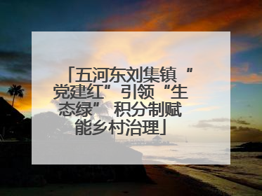 五河东刘集镇“党建红”引领“生态绿” 积分制赋能乡村治理