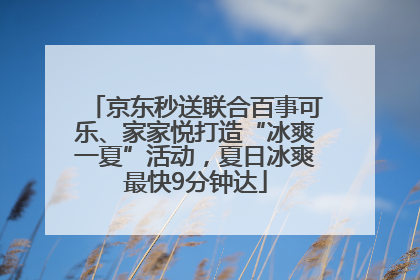 京东秒送联合百事可乐、家家悦打造“冰爽一夏”活动，夏日冰爽最快9分钟达