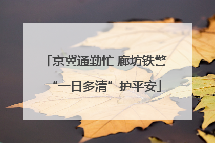 京冀通勤忙 廊坊铁警“一日多清”护平安