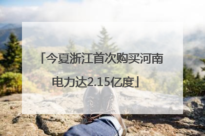 今夏浙江首次购买河南电力达2.15亿度