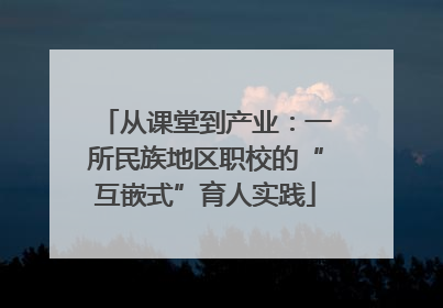 从课堂到产业：一所民族地区职校的“互嵌式”育人实践