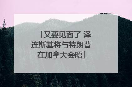 又要见面了 泽连斯基将与特朗普在加拿大会晤