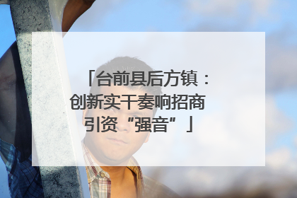 台前县后方镇：创新实干奏响招商引资“强音”